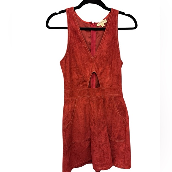 Cotton Candy Dresses & Skirts - Womens dress faux suede garnet S